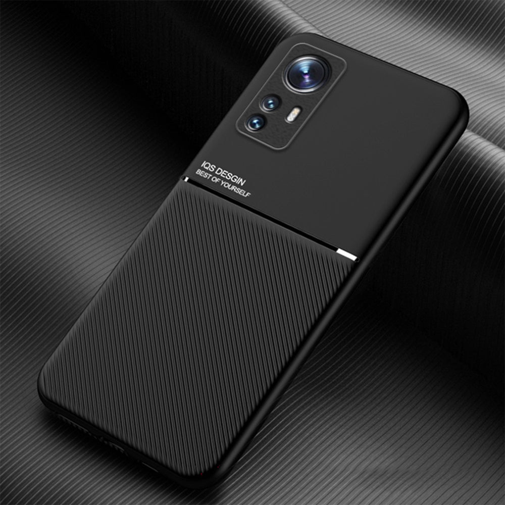 For Xiaomi 12 Pro 5G / 12S Pro 5G /12 Pro (Dimensity) 5G Anti-drop Imprinted PU Leather + TPU Phone Case with Car Mount Metal Sheet