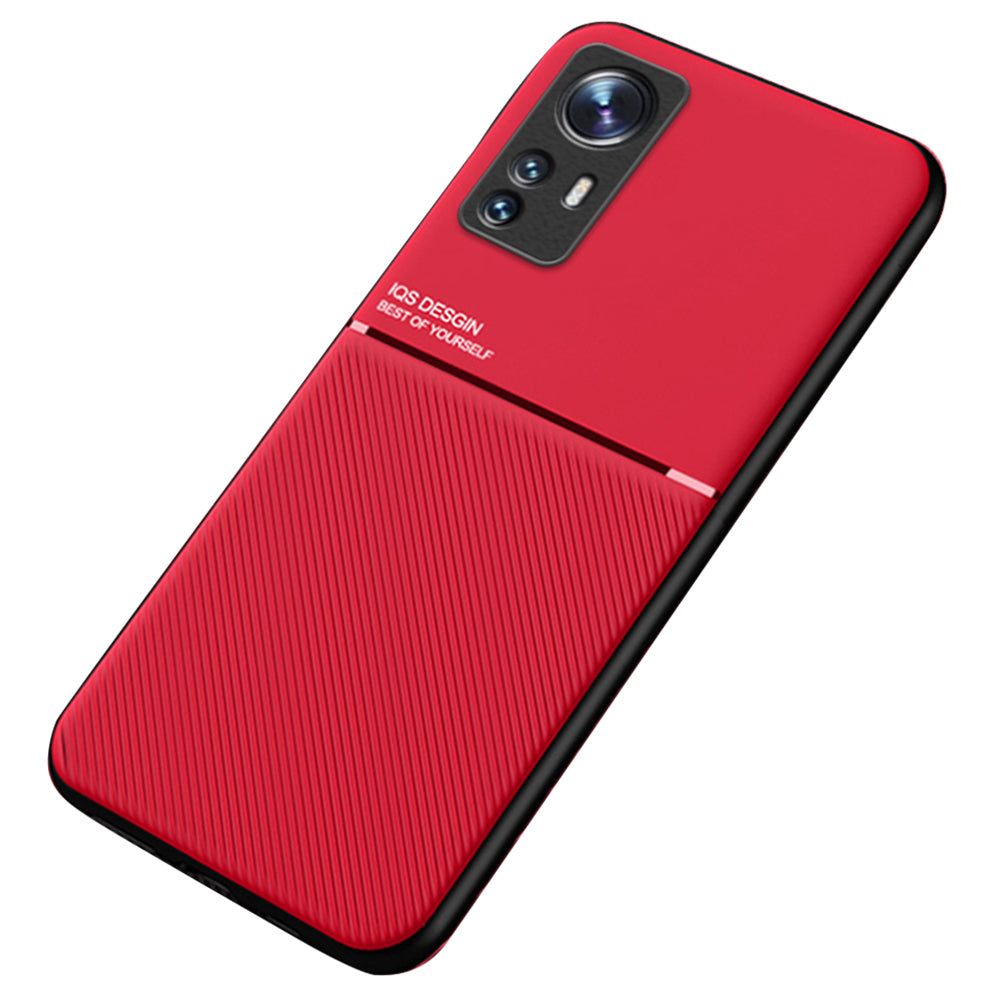 For Xiaomi 12 Pro 5G / 12S Pro 5G /12 Pro (Dimensity) 5G Anti-drop Imprinted PU Leather + TPU Phone Case with Car Mount Metal Sheet