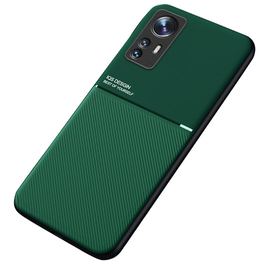 For Xiaomi 12 Pro 5G / 12S Pro 5G /12 Pro (Dimensity) 5G Anti-drop Imprinted PU Leather + TPU Phone Case with Car Mount Metal Sheet