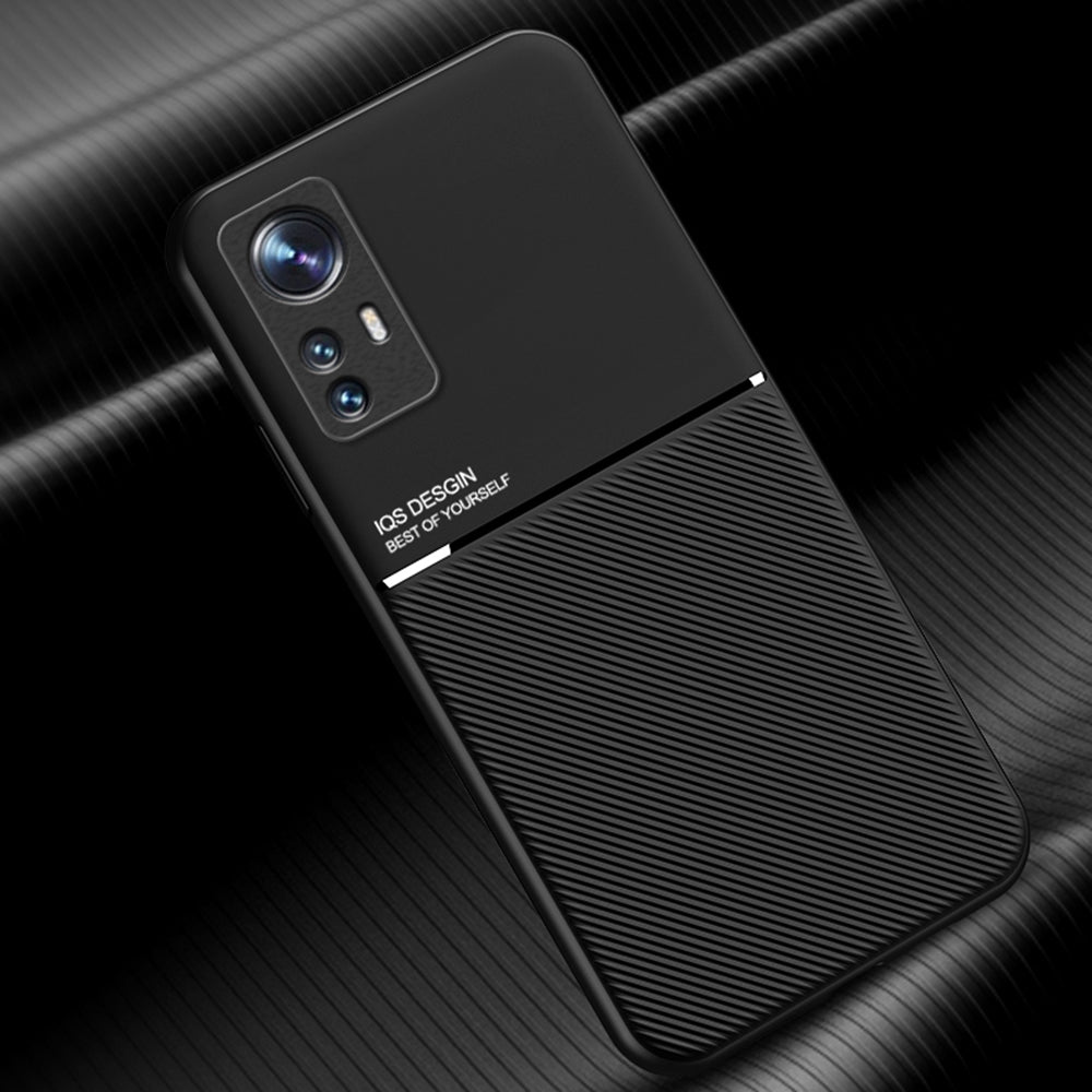 For Xiaomi 12 Pro 5G / 12S Pro 5G /12 Pro (Dimensity) 5G Anti-drop Imprinted PU Leather + TPU Phone Case with Car Mount Metal Sheet