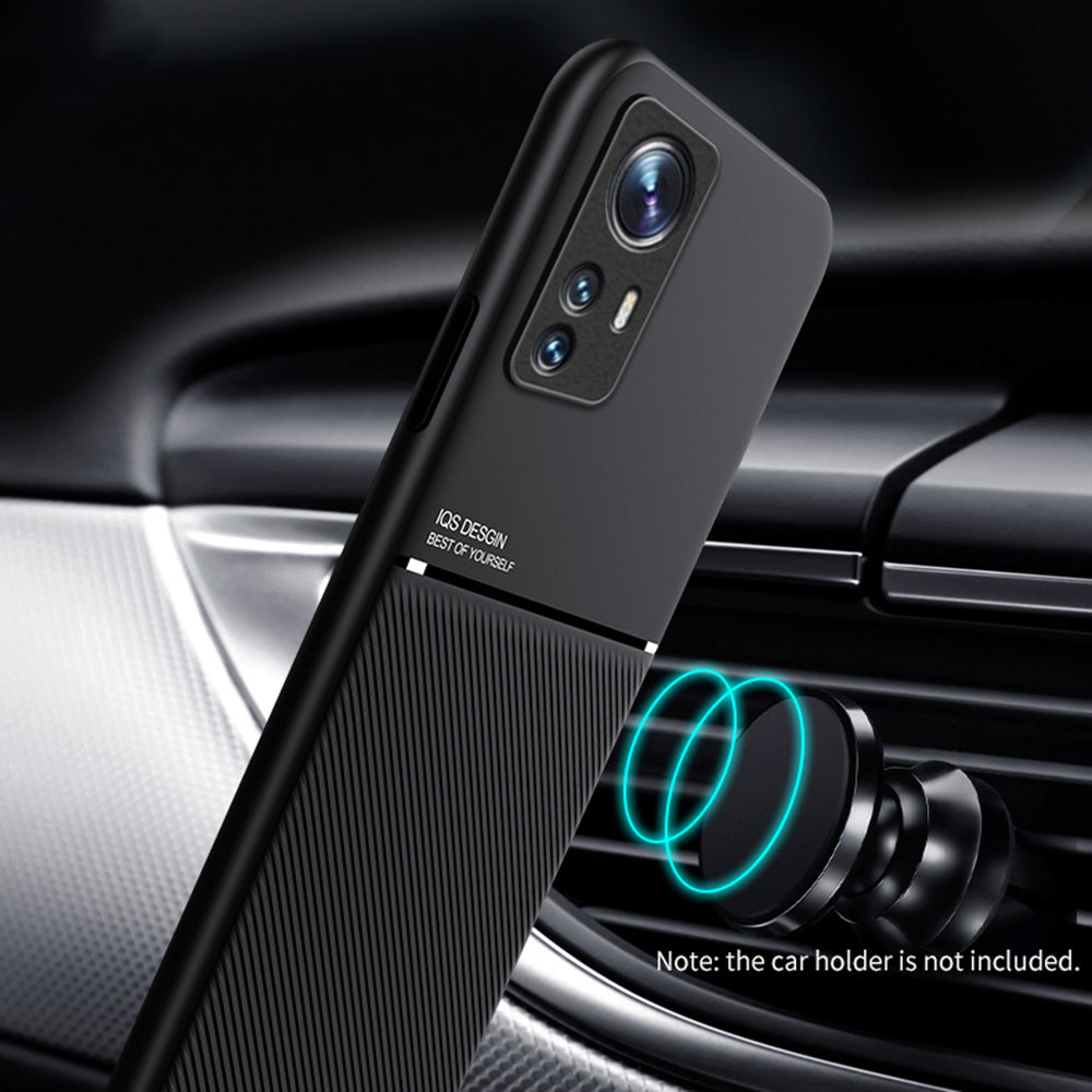For Xiaomi 12 Pro 5G / 12S Pro 5G /12 Pro (Dimensity) 5G Anti-drop Imprinted PU Leather + TPU Phone Case with Car Mount Metal Sheet