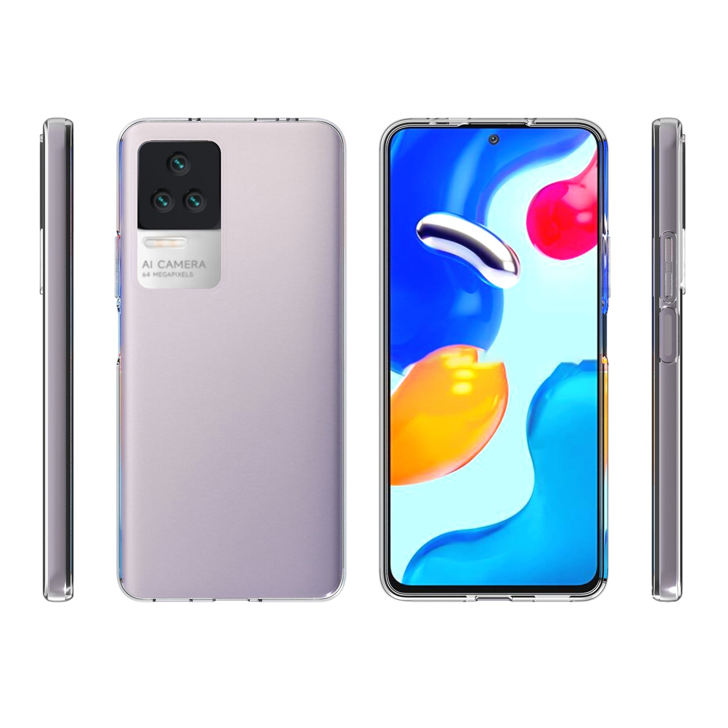 10Pcs/Pack Clear Anti-watermark Case for Xiaomi Redmi K50 Pro/K50, Scratch-resistant Soft TPU Light Slim Back Cover Protector