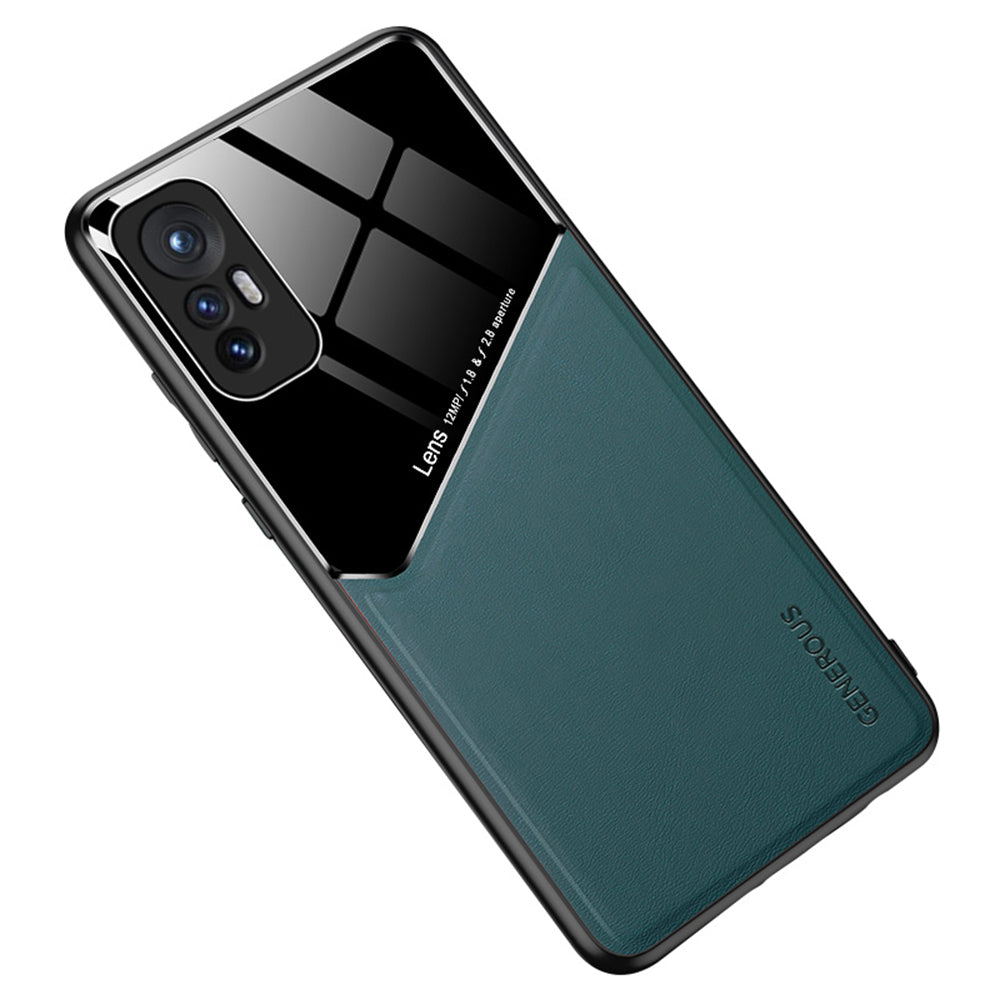 Precise Cut-Out Phone Case for Xiaomi 12 Pro 5G/12S Pro 5G/12 Pro (Dimensity) 5G Pro Shockproof Cover Anti-Fall Textured Leather Shell with Magnetic Metal Sheet TPU Frame Phone Protector