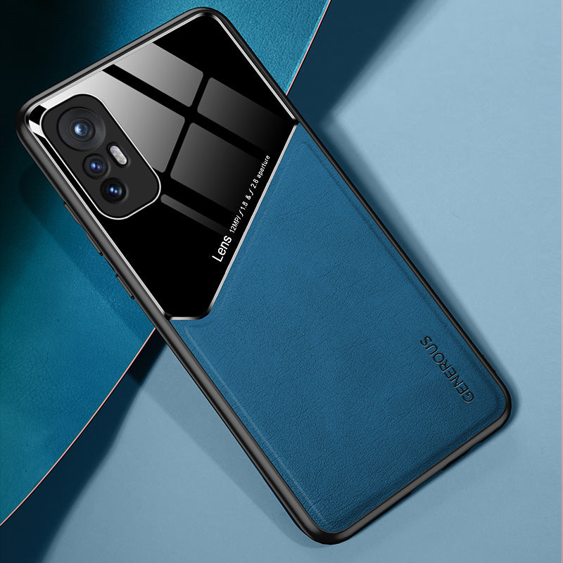 Precise Cut-Out Phone Case for Xiaomi 12 Pro 5G/12S Pro 5G/12 Pro (Dimensity) 5G Pro Shockproof Cover Anti-Fall Textured Leather Shell with Magnetic Metal Sheet TPU Frame Phone Protector