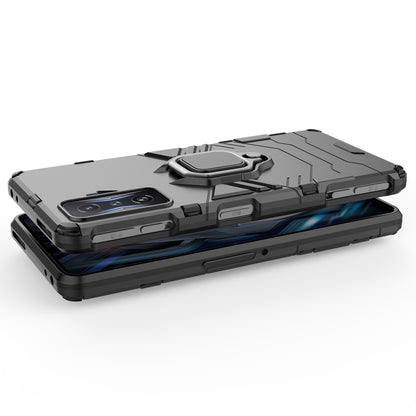 For Xiaomi Poco F4 GT/Redmi K50 Gaming Ring Holder Kickstand Shockproof Hard PC + Soft TPU Hybrid Phone Case