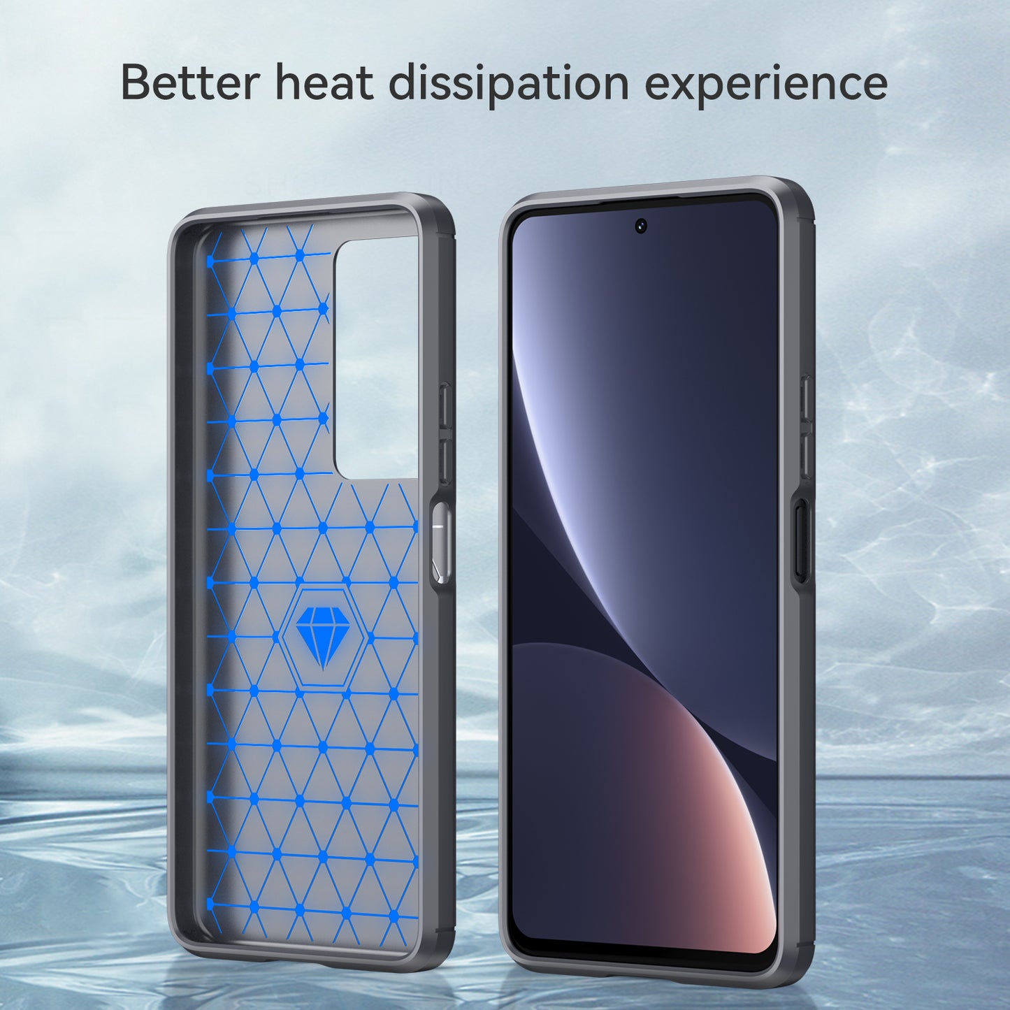 1.8mm Carbon Fiber Texture Phone Case for Xiaomi Redmi K50 Pro/K50, Brushed Surface Flexible TPU Protective Cover