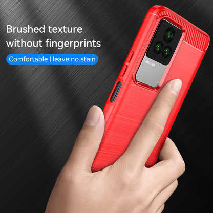 1.8mm Carbon Fiber Texture Phone Case for Xiaomi Redmi K50 Pro/K50, Brushed Surface Flexible TPU Protective Cover