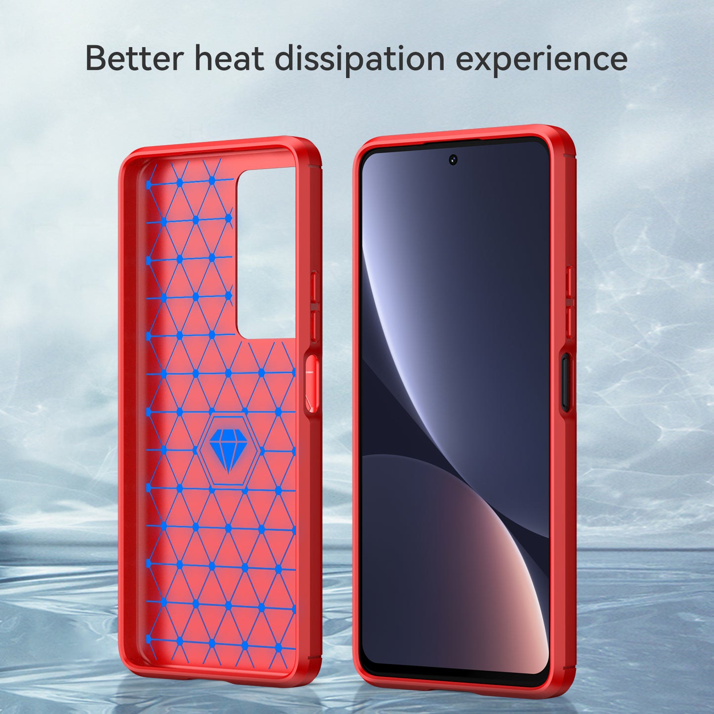 1.8mm Carbon Fiber Texture Phone Case for Xiaomi Redmi K50 Pro/K50, Brushed Surface Flexible TPU Protective Cover