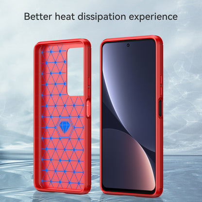 1.8mm Carbon Fiber Texture Phone Case for Xiaomi Redmi K50 Pro/K50, Brushed Surface Flexible TPU Protective Cover