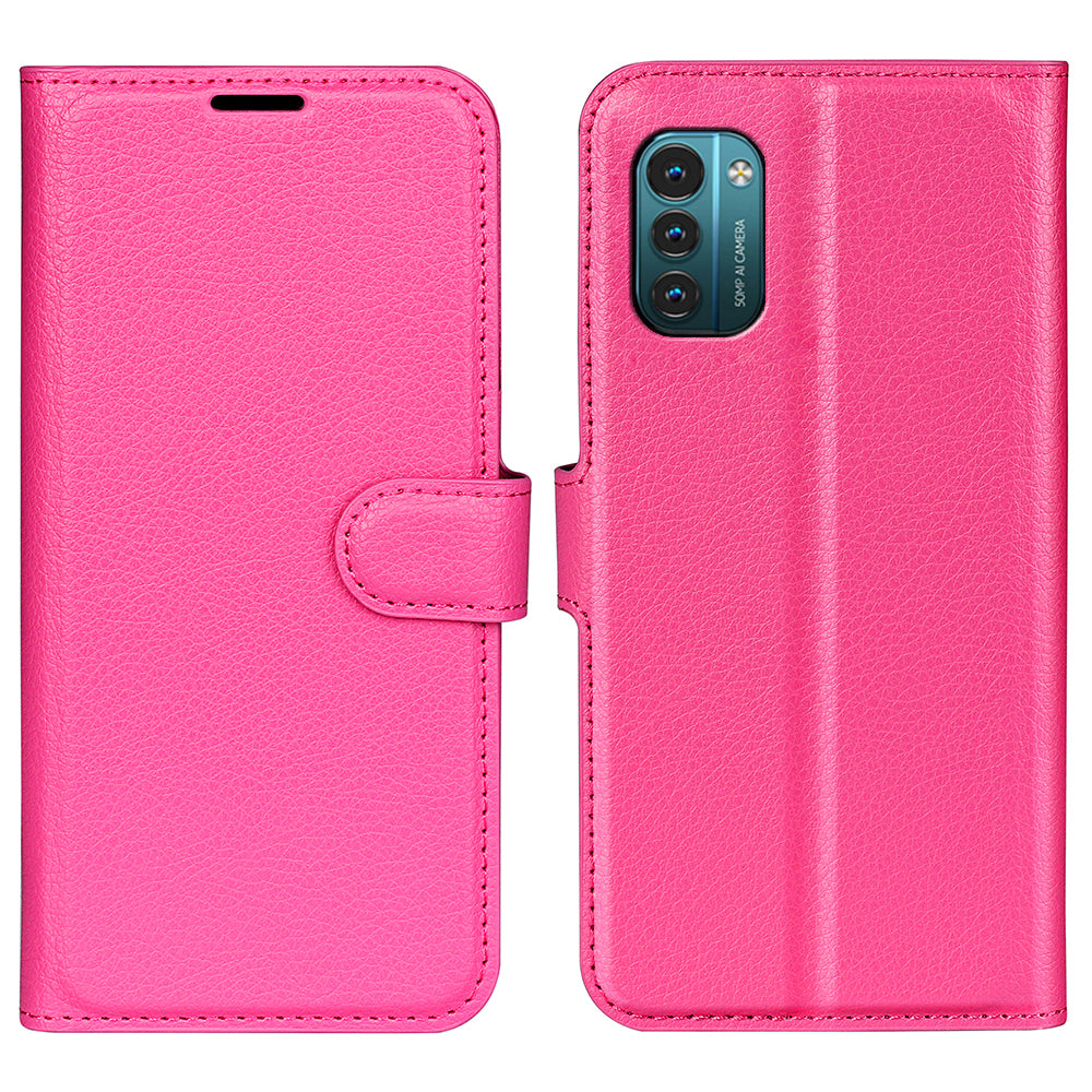 For Nokia G11/G21 PU Leather Stand Phone Cover Anti-drop Protection Litchi Texture Wallet Case