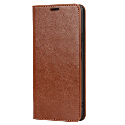 Genuine Leather Phone Case for Xiaomi 12 Pro 5G/12S Pro 5G/12 Pro (Dimensity) 5G, Anti-scratch Wallet Stand Crazy Horse Texture Shell