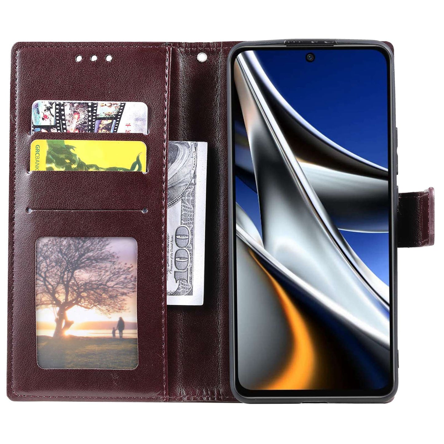 For Xiaomi Poco X4 Pro 5G Wallet Stand Design Imprinted Mandala Flower Fully Wrapped PU Leather Phone Flip Cover Phone Case