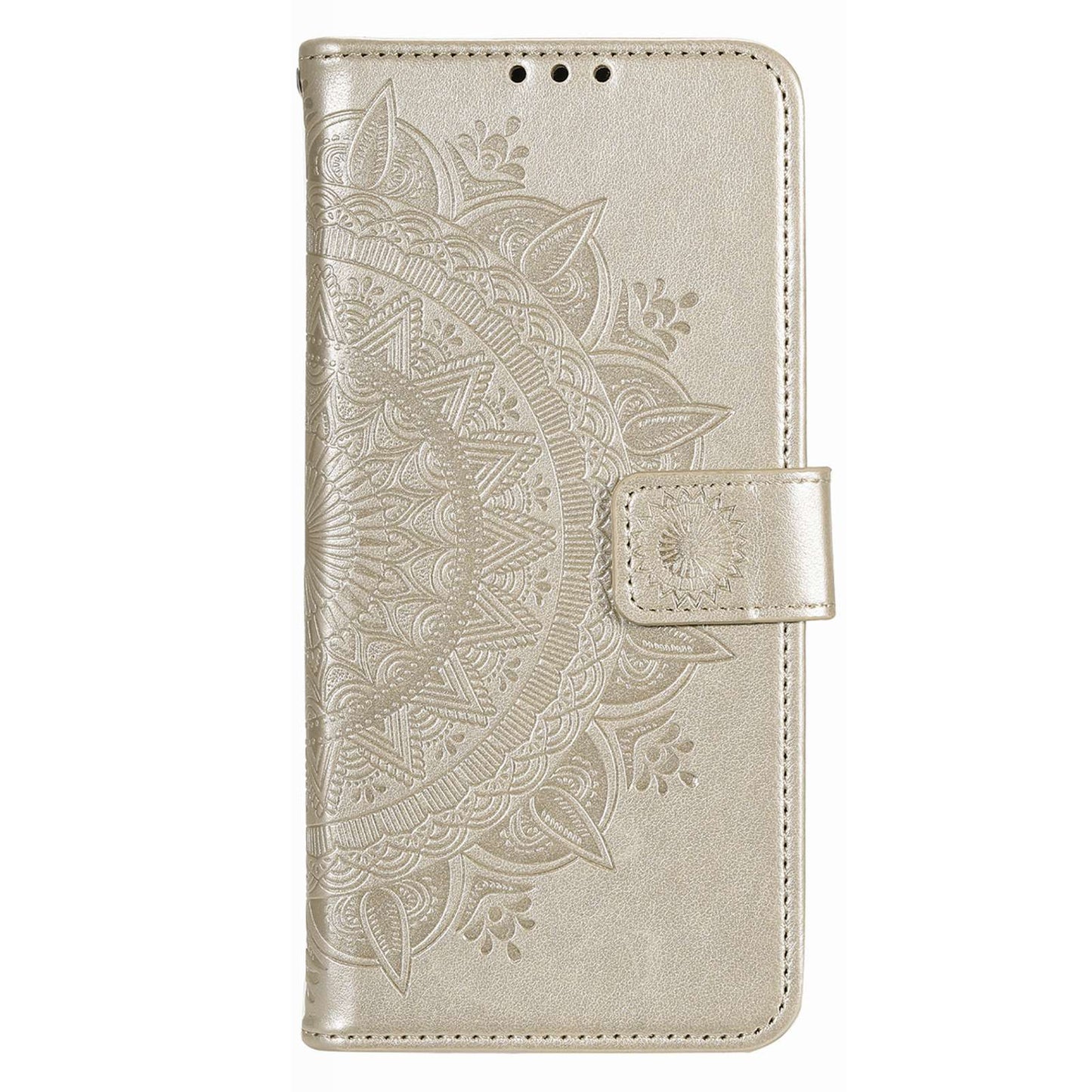 For Xiaomi Poco X4 Pro 5G Wallet Stand Design Imprinted Mandala Flower Fully Wrapped PU Leather Phone Flip Cover Phone Case