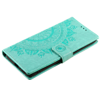 For Xiaomi Poco X4 Pro 5G Wallet Stand Design Imprinted Mandala Flower Fully Wrapped PU Leather Phone Flip Cover Phone Case
