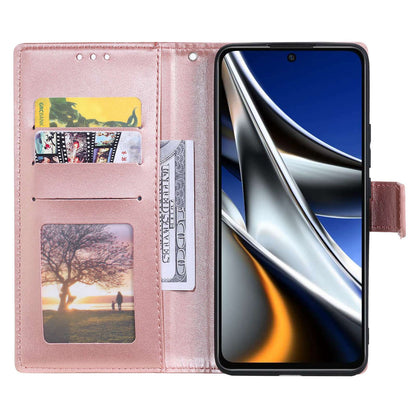 For Xiaomi Poco X4 Pro 5G Wallet Stand Design Imprinted Mandala Flower Fully Wrapped PU Leather Phone Flip Cover Phone Case