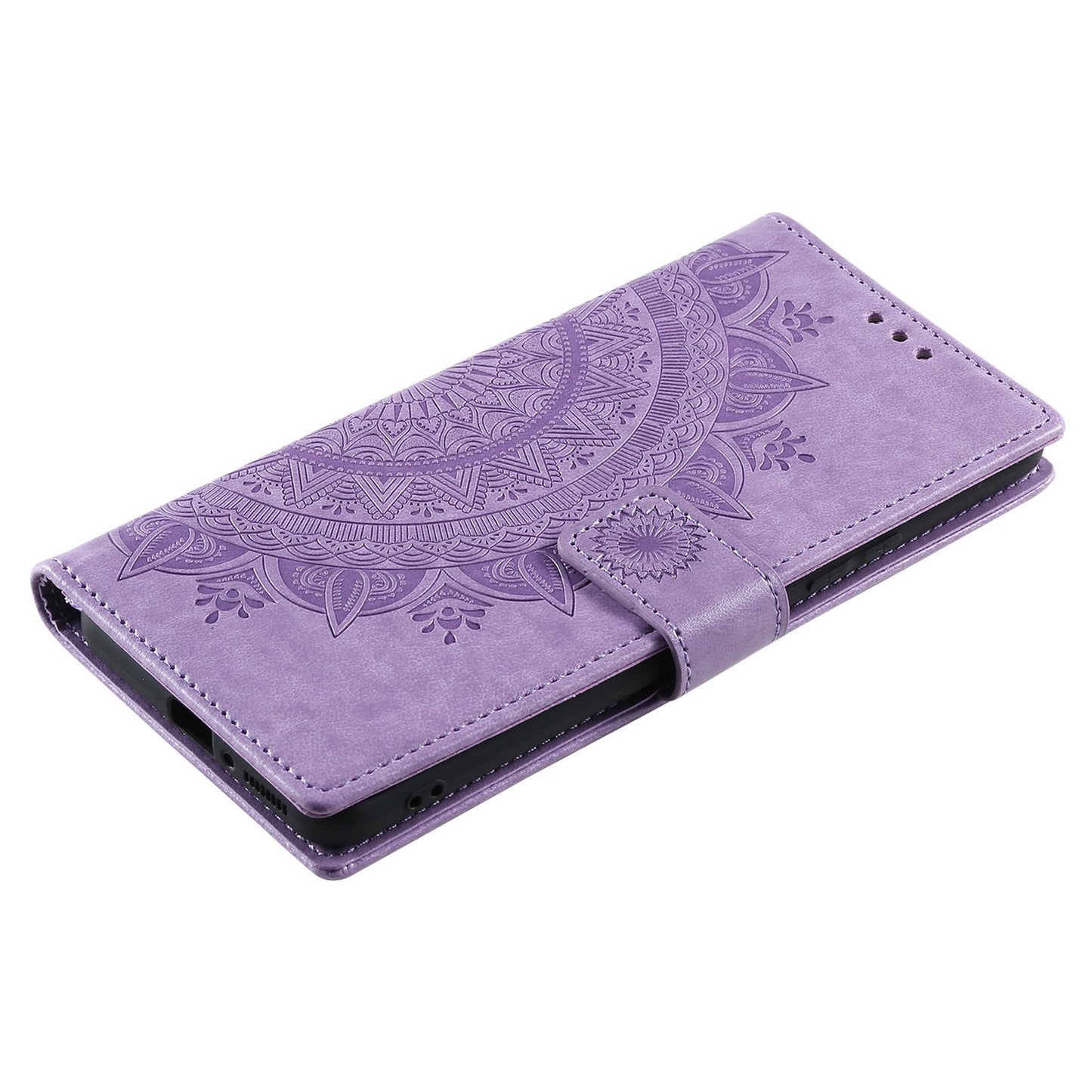 For Xiaomi Poco X4 Pro 5G Wallet Stand Design Imprinted Mandala Flower Fully Wrapped PU Leather Phone Flip Cover Phone Case