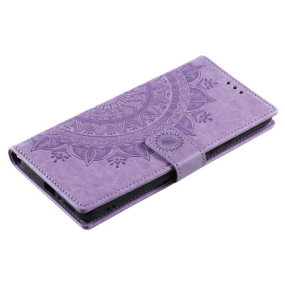 For Xiaomi Poco X4 Pro 5G Wallet Stand Design Imprinted Mandala Flower Fully Wrapped PU Leather Phone Flip Cover Phone Case