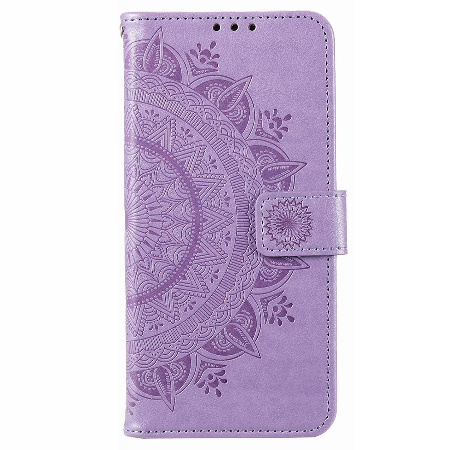 For Xiaomi Poco X4 Pro 5G Wallet Stand Design Imprinted Mandala Flower Fully Wrapped PU Leather Phone Flip Cover Phone Case