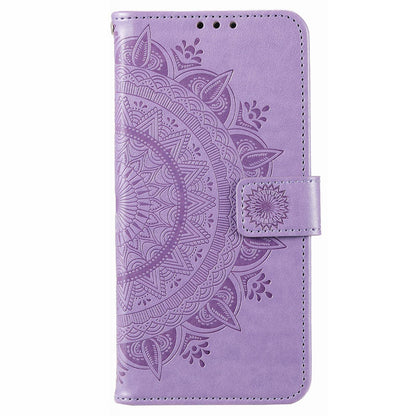 For Xiaomi Poco X4 Pro 5G Wallet Stand Design Imprinted Mandala Flower Fully Wrapped PU Leather Phone Flip Cover Phone Case