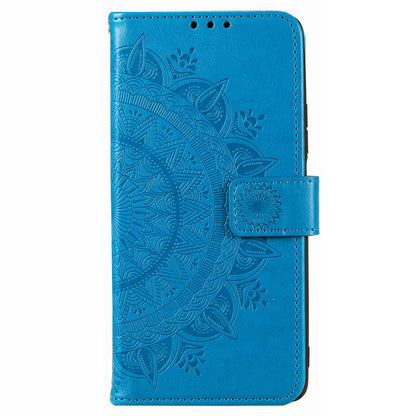 For Xiaomi Poco X4 Pro 5G Wallet Stand Design Imprinted Mandala Flower Fully Wrapped PU Leather Phone Flip Cover Phone Case
