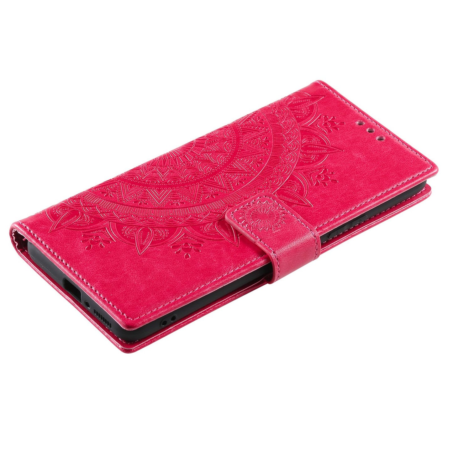 For Xiaomi Poco X4 Pro 5G Wallet Stand Design Imprinted Mandala Flower Fully Wrapped PU Leather Phone Flip Cover Phone Case
