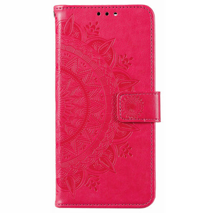 For Xiaomi Poco X4 Pro 5G Wallet Stand Design Imprinted Mandala Flower Fully Wrapped PU Leather Phone Flip Cover Phone Case