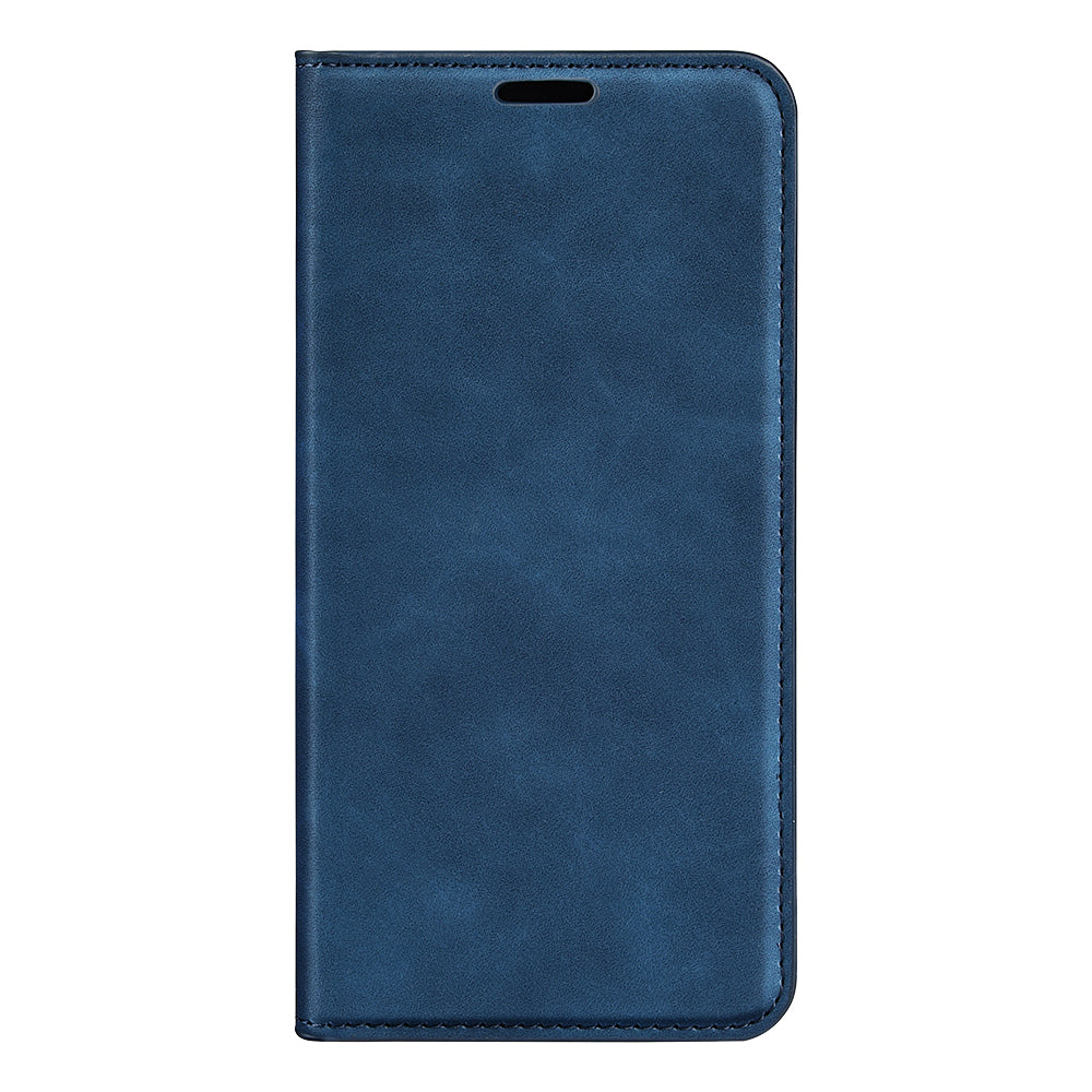 Skin-touch Folio Flip Leather Shell for Xiaomi Redmi Note 11E 5G / Redmi 10 5G / Redmi 10 Prime+ 5G, Auto-absorbed Magnetic Wallet Stand Drop-proof Mobile Phone Case
