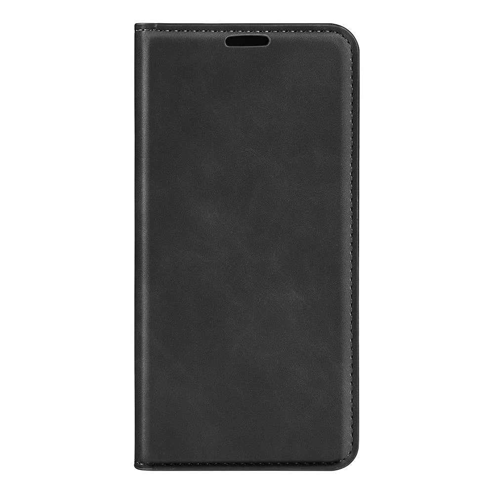 Skin-touch Folio Flip Leather Shell for Xiaomi Redmi Note 11E 5G / Redmi 10 5G / Redmi 10 Prime+ 5G, Auto-absorbed Magnetic Wallet Stand Drop-proof Mobile Phone Case