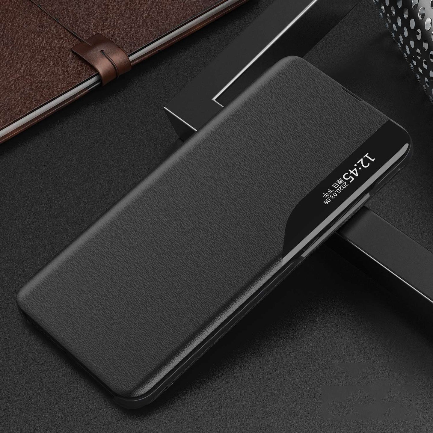 For Xiaomi Poco X4 Pro 5G View Window Flip Cover PU Leather Magnetic Absorption Stand Full Body Protective Case