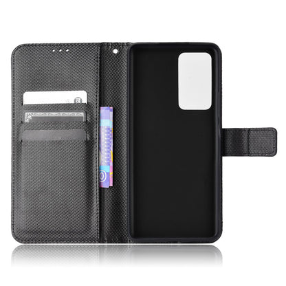 For Xiaomi 12/12X/12S 5G PU Leather Wallet Book Stand View Cover Diamond Texture Flip Phone Case with Wrist Strap