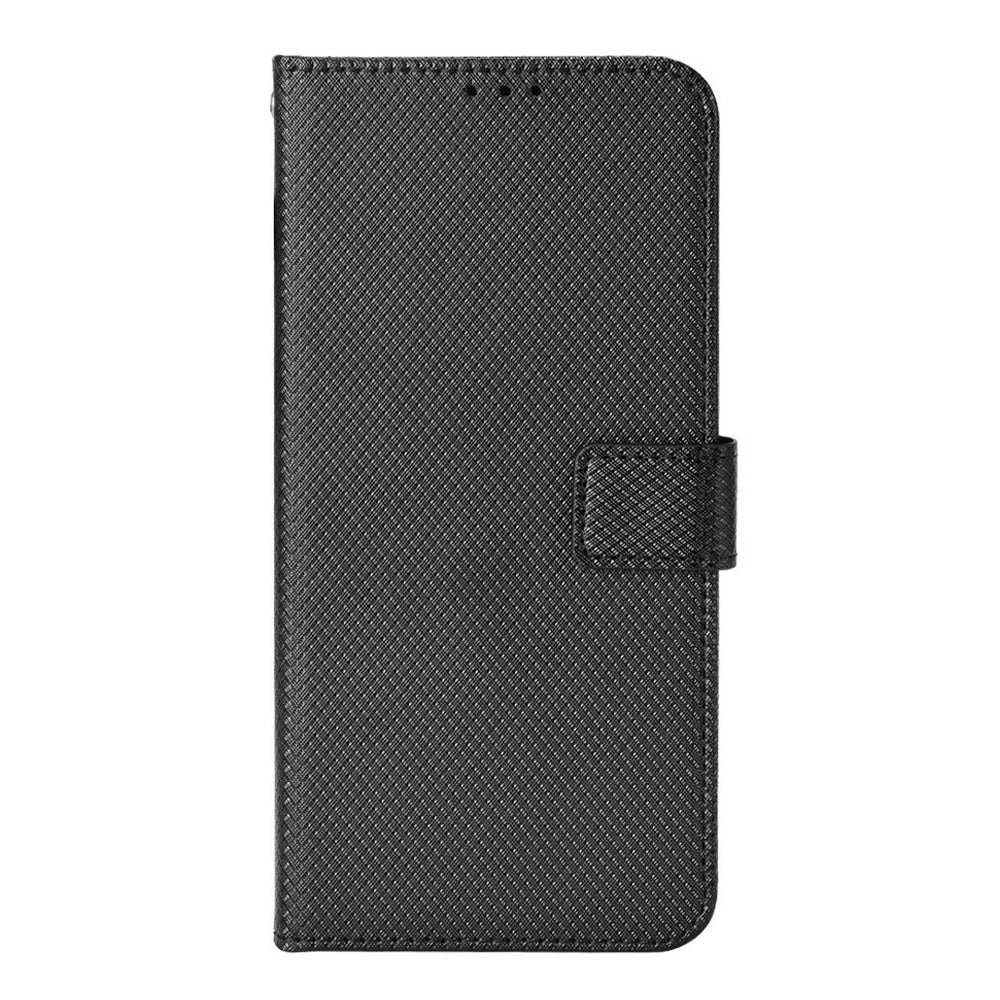 For Xiaomi 12/12X/12S 5G PU Leather Wallet Book Stand View Cover Diamond Texture Flip Phone Case with Wrist Strap