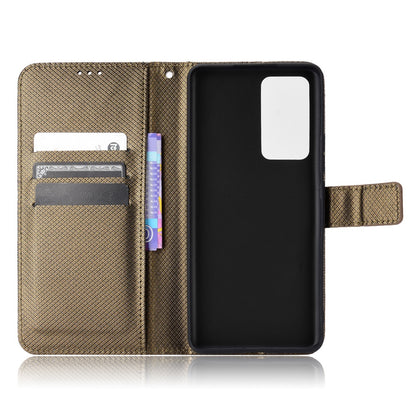 For Xiaomi 12/12X/12S 5G PU Leather Wallet Book Stand View Cover Diamond Texture Flip Phone Case with Wrist Strap