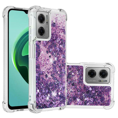 YB Quicksand Series-1 for Xiaomi Poco M4 5G / Redmi Note 11E 5G / Redmi 10 5G / Redmi 10 Prime+ 5G Fluid Quicksand Shockproof Sequins TPU Cover Well-protected Cell Phone Case