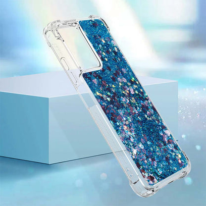 YB Quicksand Series-1 for Xiaomi Poco M4 5G / Redmi Note 11E 5G / Redmi 10 5G / Redmi 10 Prime+ 5G Fluid Quicksand Shockproof Sequins TPU Cover Well-protected Cell Phone Case