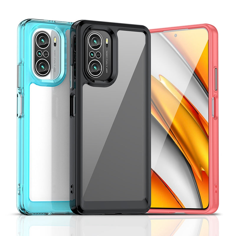 For Xiaomi Poco F3/Mi 11i/Mi 11X/Mi 11X Pro/Redmi K40/K40 Pro/K40 Pro+ Independent Buttons Phone Shell TPU+Acrylic Hybrid Case