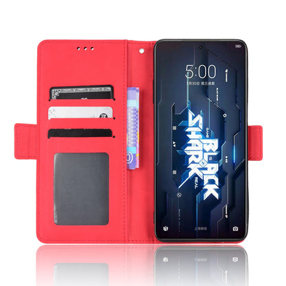 For Xiaomi Black Shark 5 Multiple Card Slots Phone Cover Anti-scratch PU Leather Wallet Stand Case