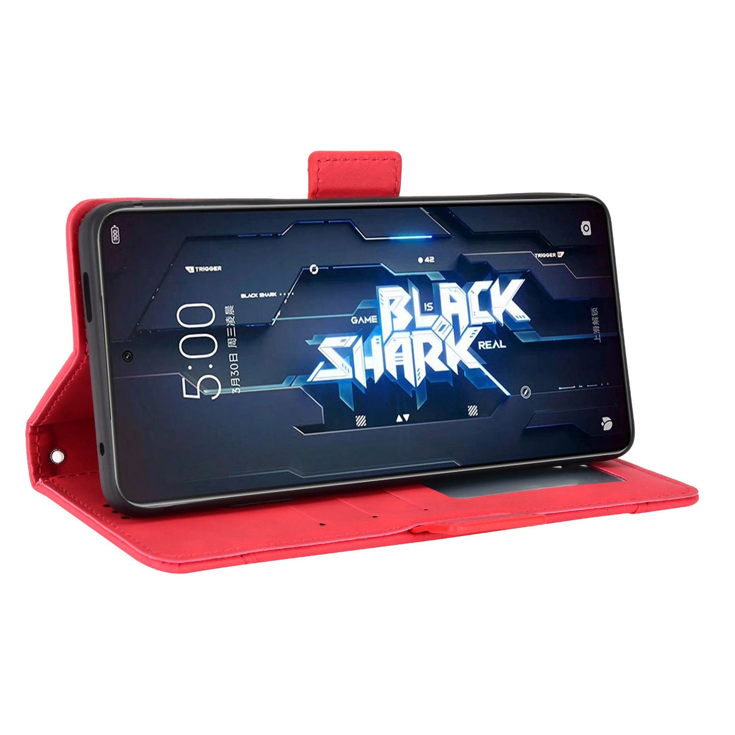 For Xiaomi Black Shark 5 Multiple Card Slots Phone Cover Anti-scratch PU Leather Wallet Stand Case