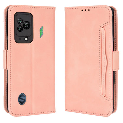 For Xiaomi Black Shark 5 Multiple Card Slots Phone Cover Anti-scratch PU Leather Wallet Stand Case