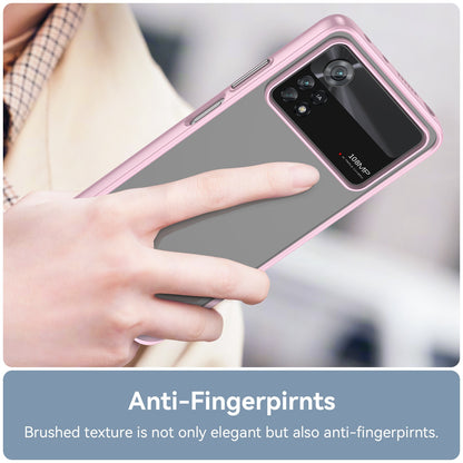 For Xiaomi Poco X4 Pro 5G Hard Acrylic Soft TPU Case Transparent Phone Cover with Independent Buttons
