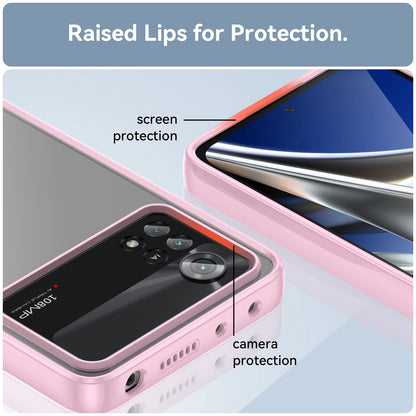 For Xiaomi Poco X4 Pro 5G Hard Acrylic Soft TPU Case Transparent Phone Cover with Independent Buttons