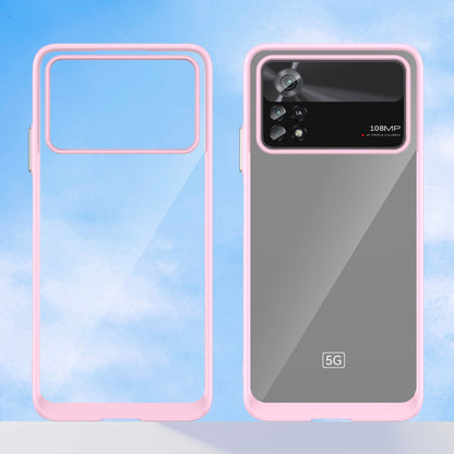 For Xiaomi Poco X4 Pro 5G Hard Acrylic Soft TPU Case Transparent Phone Cover with Independent Buttons
