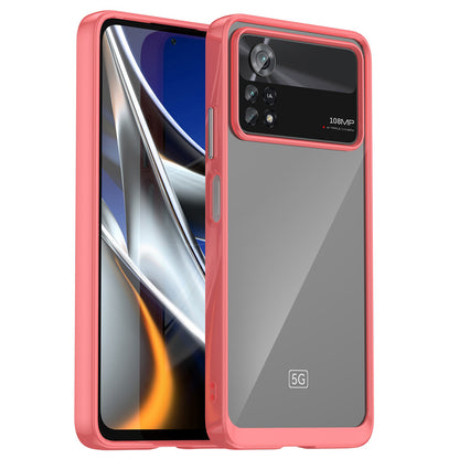 For Xiaomi Poco X4 Pro 5G Hard Acrylic Soft TPU Case Transparent Phone Cover with Independent Buttons