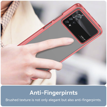 For Xiaomi Poco X4 Pro 5G Hard Acrylic Soft TPU Case Transparent Phone Cover with Independent Buttons