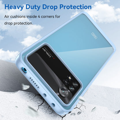 For Xiaomi Poco X4 Pro 5G Hard Acrylic Soft TPU Case Transparent Phone Cover with Independent Buttons