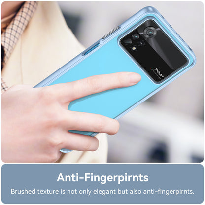 For Xiaomi Poco X4 Pro 5G Hard Acrylic Soft TPU Case Transparent Phone Cover with Independent Buttons