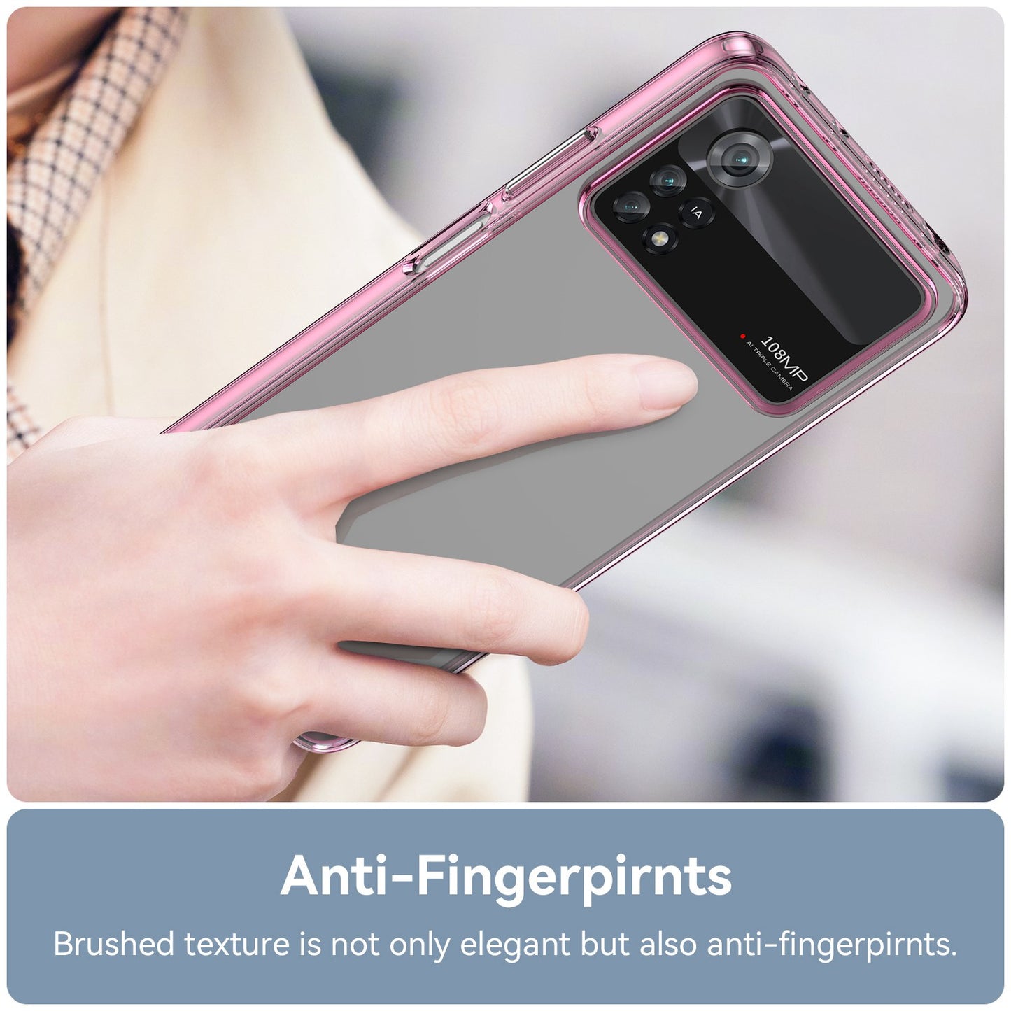 For Xiaomi Poco X4 Pro 5G Hard Acrylic Soft TPU Case Transparent Phone Cover with Independent Buttons