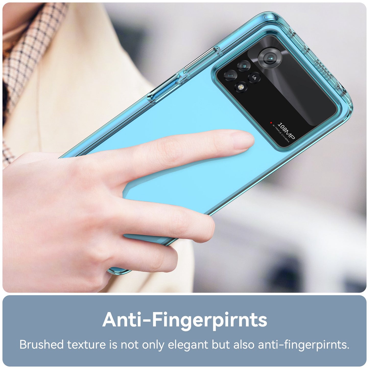 For Xiaomi Poco X4 Pro 5G Hard Acrylic Soft TPU Case Transparent Phone Cover with Independent Buttons