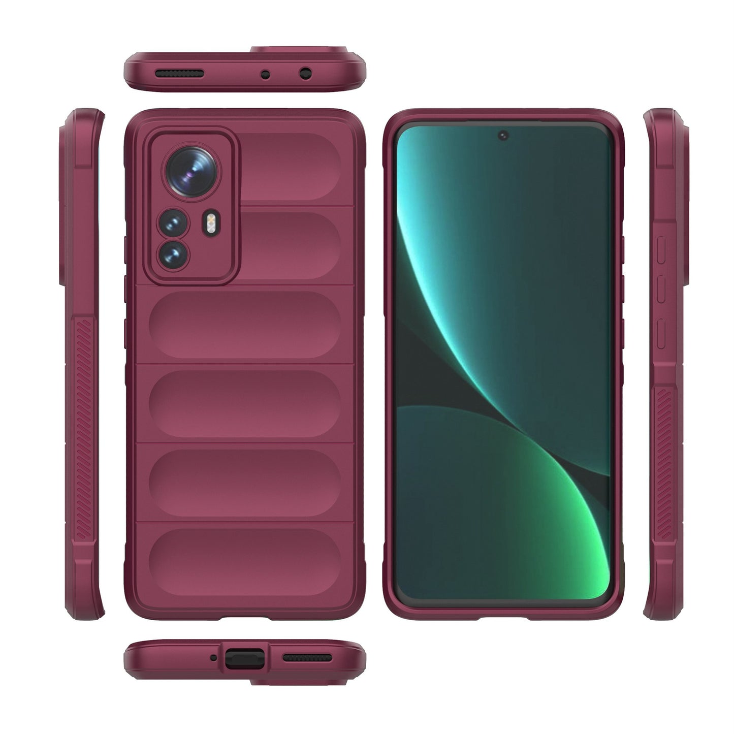Shockproof Case for Xiaomi 12 Pro 5G/12S Pro 5G/12 Pro (Dimensity) 5G Anti-fall Rugged Back Shell Soft TPU Phone Protector