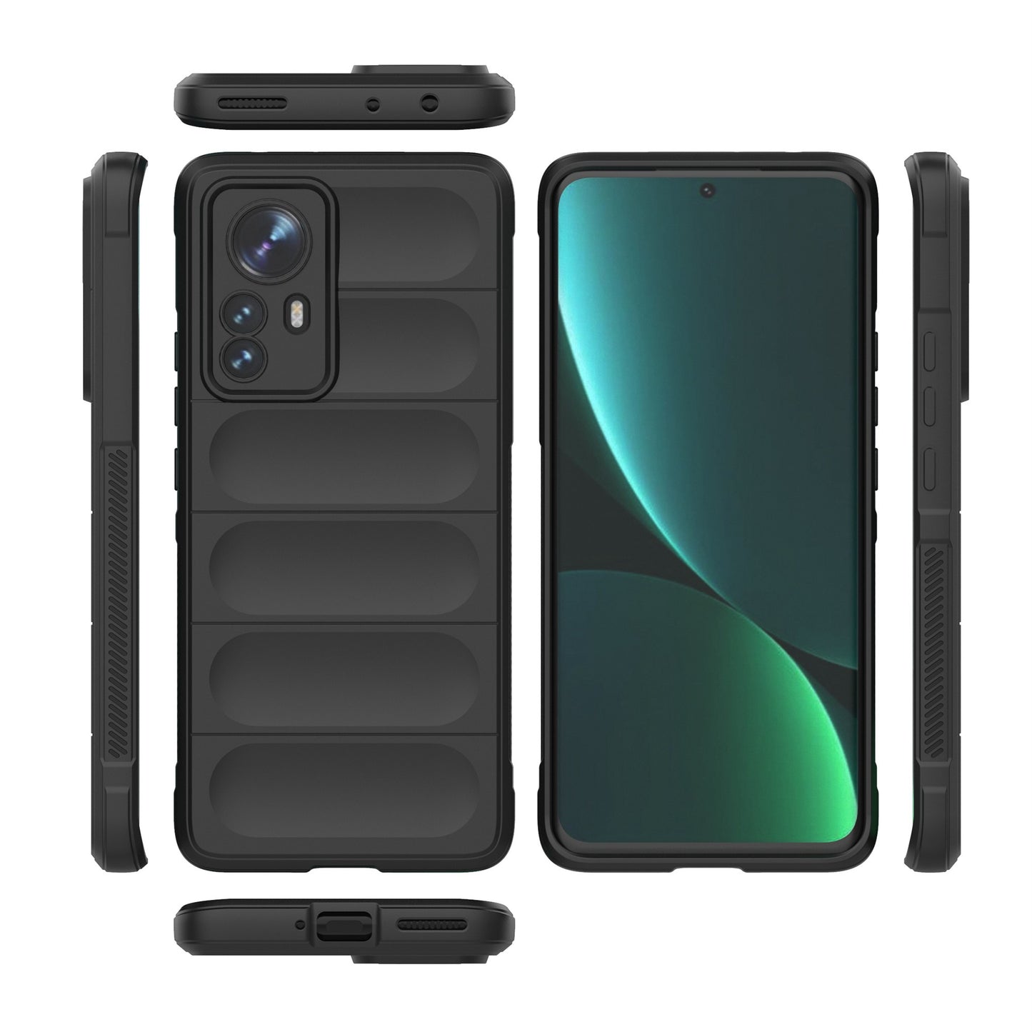 Shockproof Case for Xiaomi 12 Pro 5G/12S Pro 5G/12 Pro (Dimensity) 5G Anti-fall Rugged Back Shell Soft TPU Phone Protector
