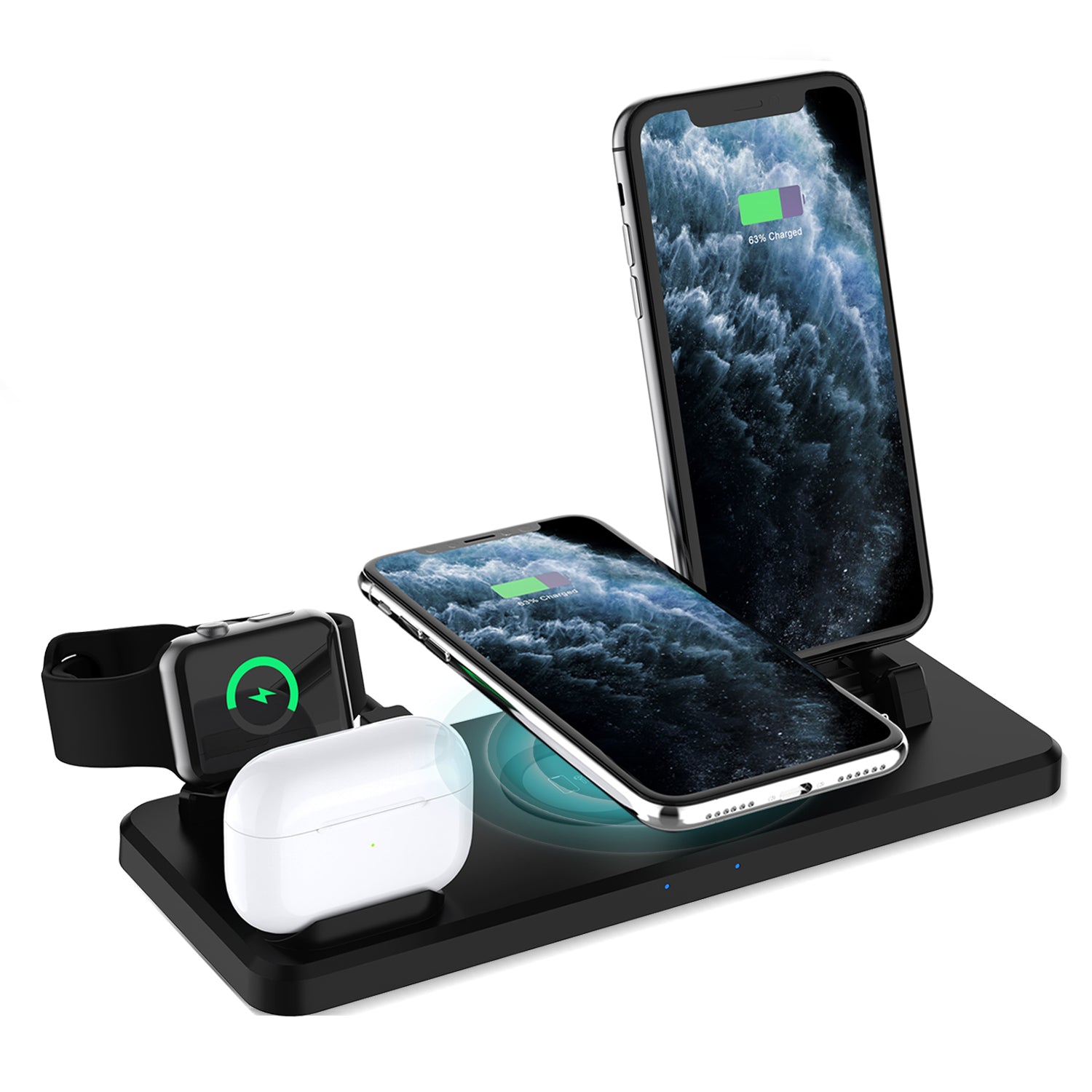 15W Multi-function 6 in 1 Fast Charging Wireless Charger